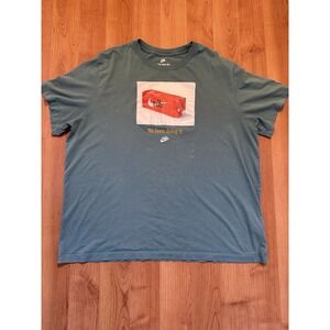Nike Men's Shoes Box Photo Print XXL Green Tee